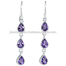 Pendiente de Plata de Ley 925 de Amethyst